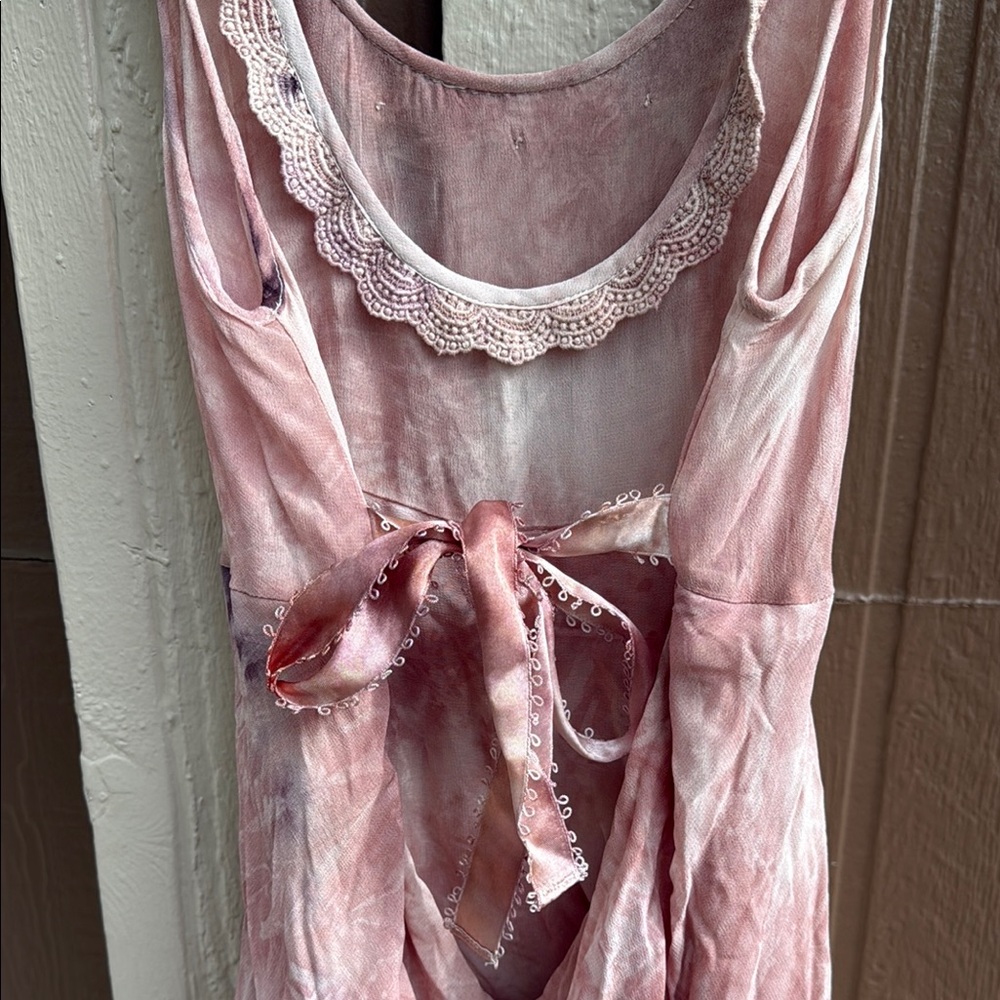 Free People Pink Sleeveless Tiered Maxi Sundress - Picture 4 of 6